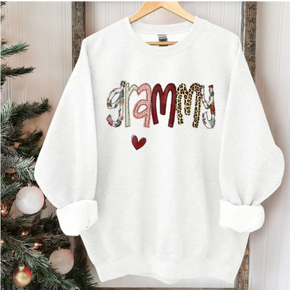 Custom Grammy Mom Heart Kids Chrismtas