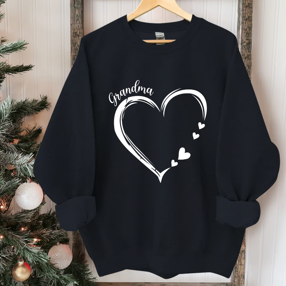 Personalized Grandma Heart Sweatshirt, Grandma Gift, Custom Grandkids Name Sweatshirt Copy