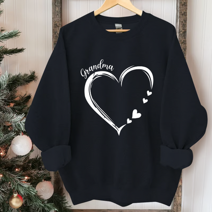 Personalized Grandma Heart Sweatshirt, Grandma Gift, Custom Grandkids Name Sweatshirt Copy