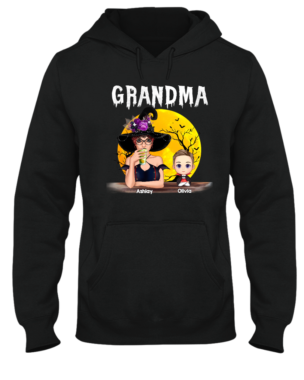 Personalized Halloween Grandma With Grandkids Copy