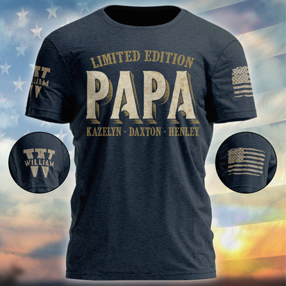 Personalized Papa Limited And Grandkids Father's Day Shirt