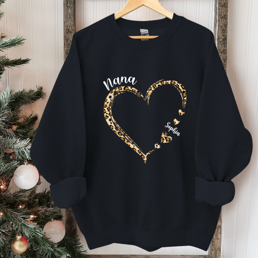 Gigi Claus Sweatshirt, 2025 Christmas Nana Sweatshirt, Custom Grandma Claus Christmas