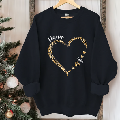 Gigi Claus Sweatshirt, 2025 Christmas Nana Sweatshirt, Custom Grandma Claus Christmas