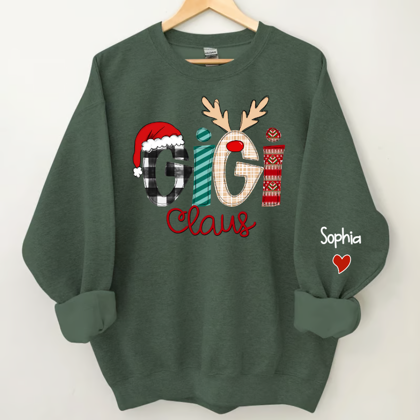 Mom Claus Sweatshirt, 2023 Christmas Nana Sweatshirt Sweatshirt