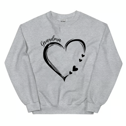 Grandma and Grandkids Hearts, Gift For Grandma Sweatshirt
