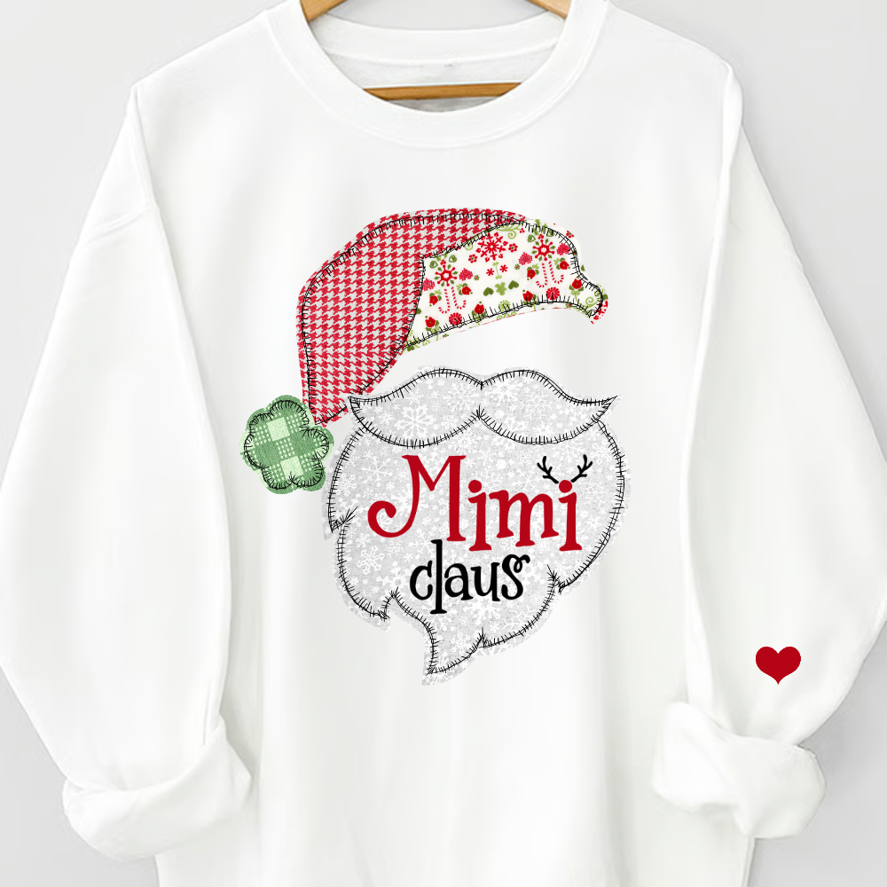 Mimi Flower Pattern Sweatshirt, Custom Grandma With Kids, Grandma Gift TH Sweatshirt
