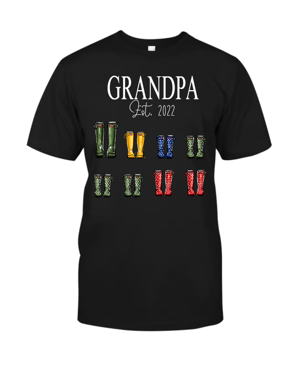 Personalized Family, Grandpa Boots With Kids, Father's Day Shirt