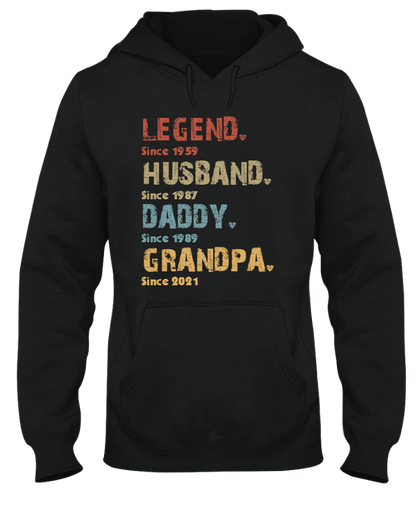 Personalized Papa Shirt Legend Husband Dad Grandpa Custom Grandpa Papa Dad Pops Shirt Father's Day Shirt T-Shirt