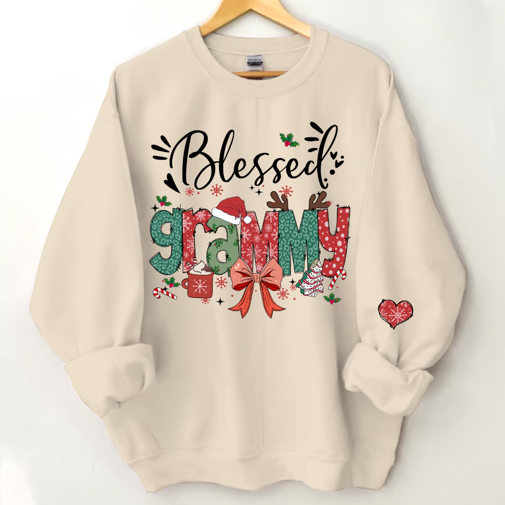 Personalized Christmas Blessed Grammy Nana Mimi Gigi And Grandkids