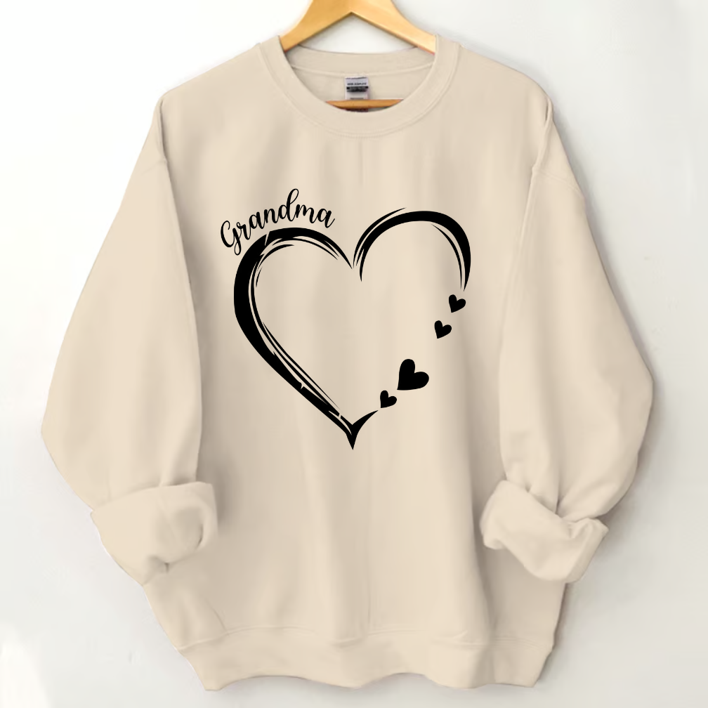 Grandma and Grandkids Hearts, Gift For Grandmas  Sweatshirt