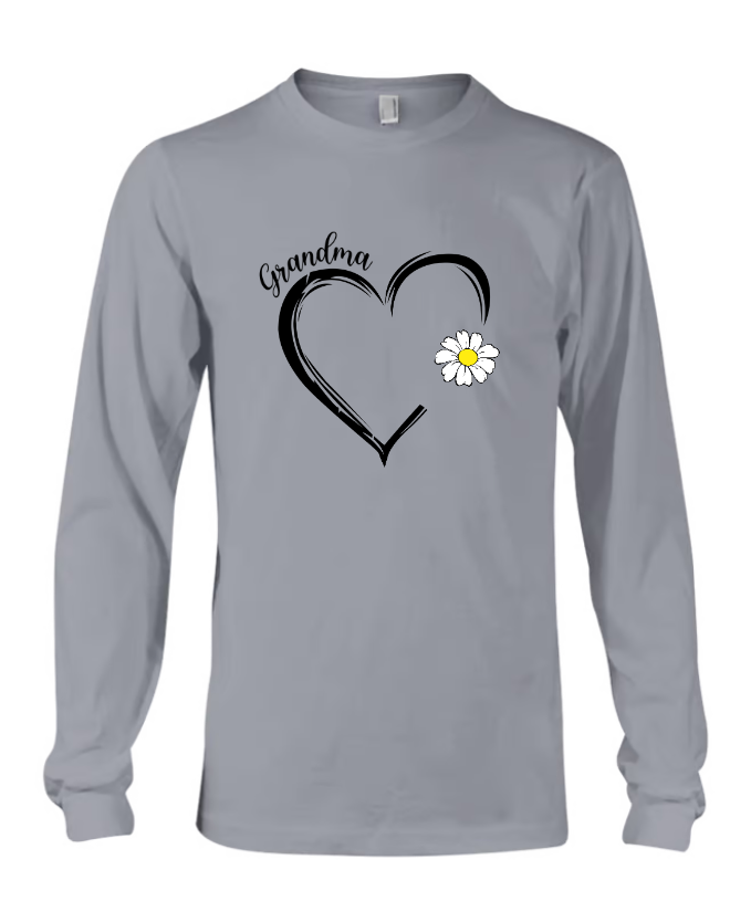 Personalized Grandma Daisy Heart Mother's Day