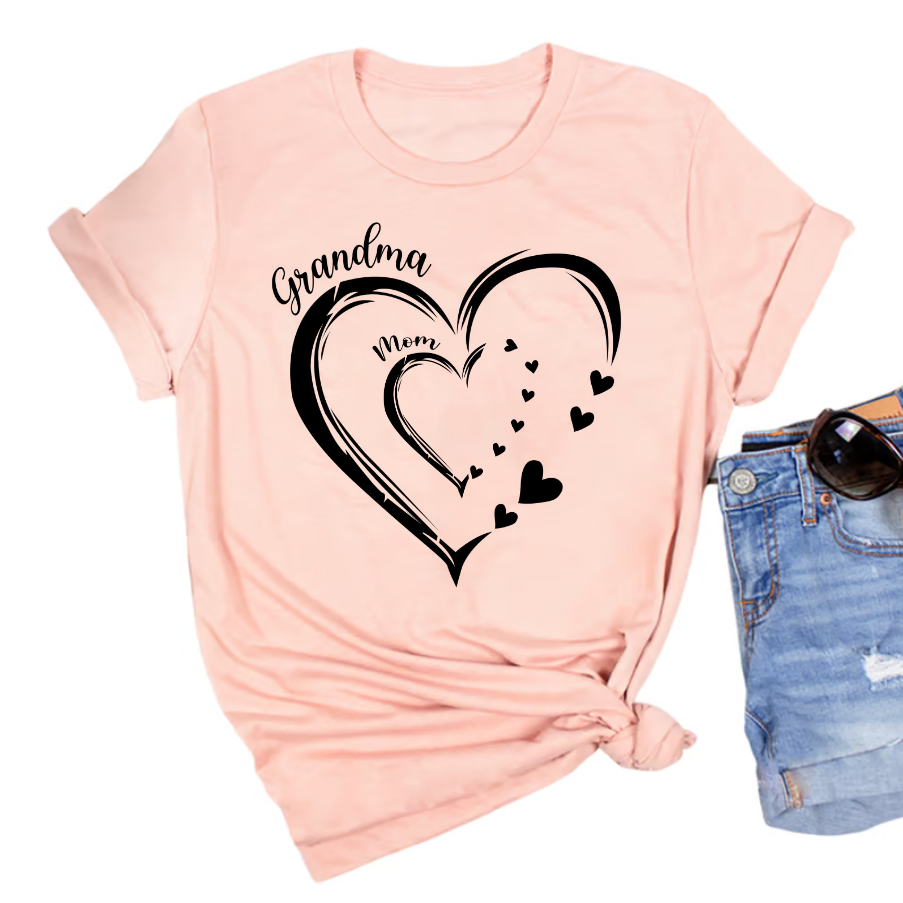 Heart Mom and Grandma Classic Canvas
