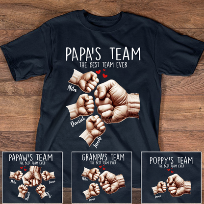 Personalized Family, Papa and Grandkids Hand Father's Day CTH01