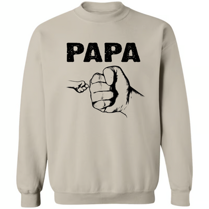 Personalized Papa And Grandkids Hand Sweatshirt