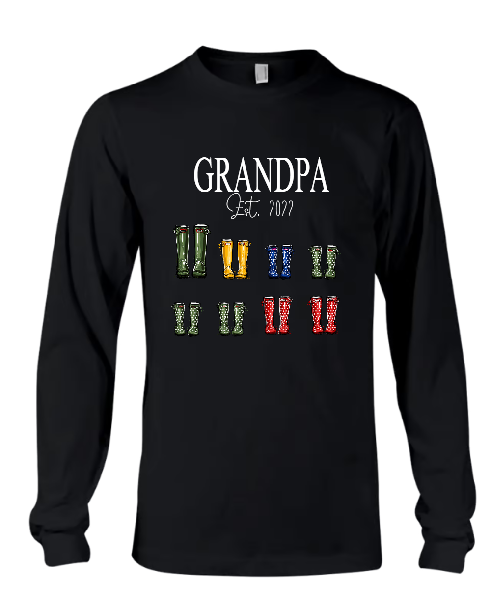 Personalized Family, Grandpa Boots With Kids, Father's Day Shirt