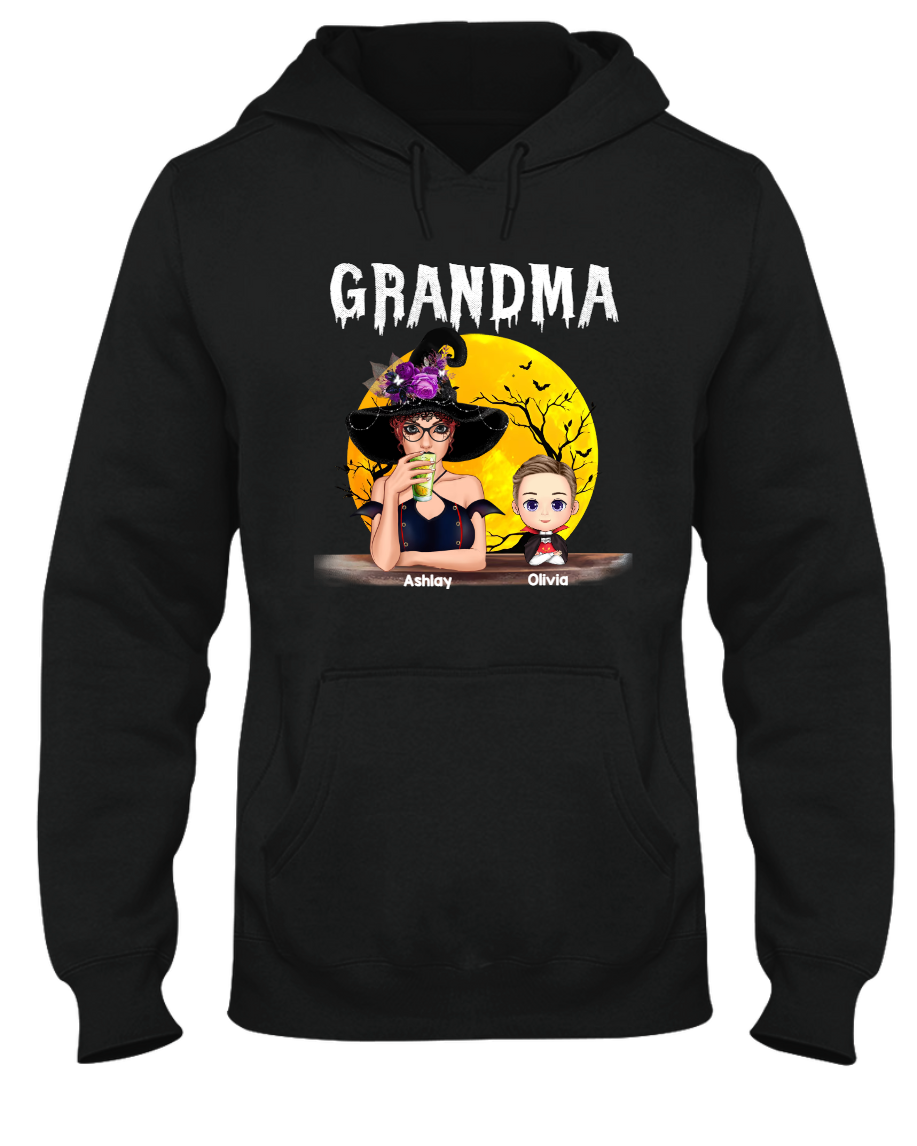 Personalized Grandma And Grandkids Halloween Night, Grandma Gift Halloween TH