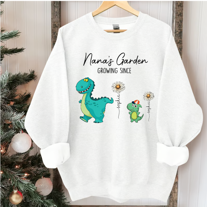 Nana's Garden Nana Saurus And Kids Custom Copy