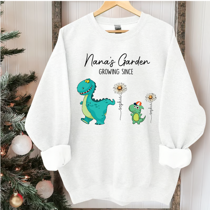 Nana's Garden Nana Saurus And Kids Custom Copy
