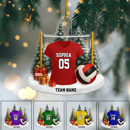 Personalized Volleyball Jersey Ornament – Custom Name, Number & Team Christmas Decor for Players Ornament