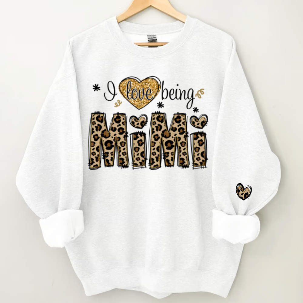 Personalized I Love Being Gigi Leopard Sweatshirt Sweatshirt