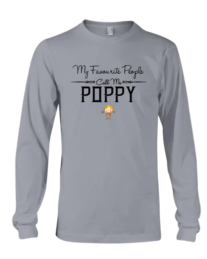 My Favourite People Call Me Poppy, Custom Poppy And Kids, Grandpa Gift TH