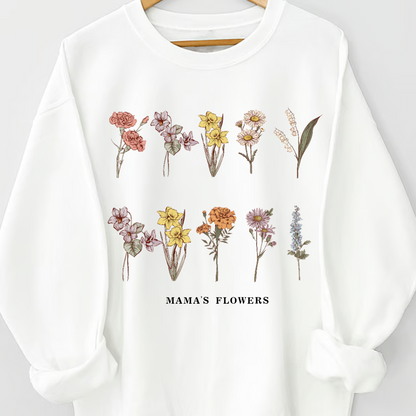 Custom Birth Month Sweatshirt Birth Flower Sweater, Birth Flower Shirt, Grandma's Garden, Personalized Sweatshirt