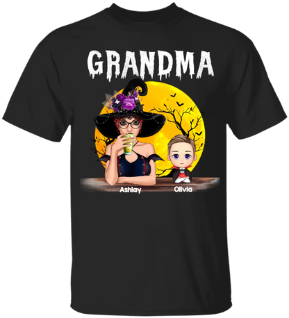 Personalized Grandma And Grandkids Halloween Night, Grandma Gift Halloween TH