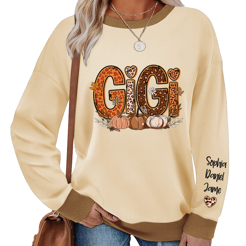 Fall Leopard Nana Gigi Mimi Mama Pumpkin