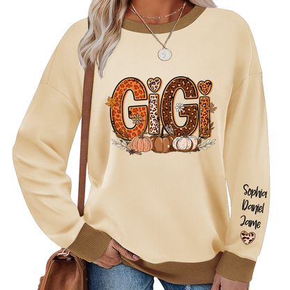 Fall Leopard Nana Gigi Mimi Mama Pumpkin