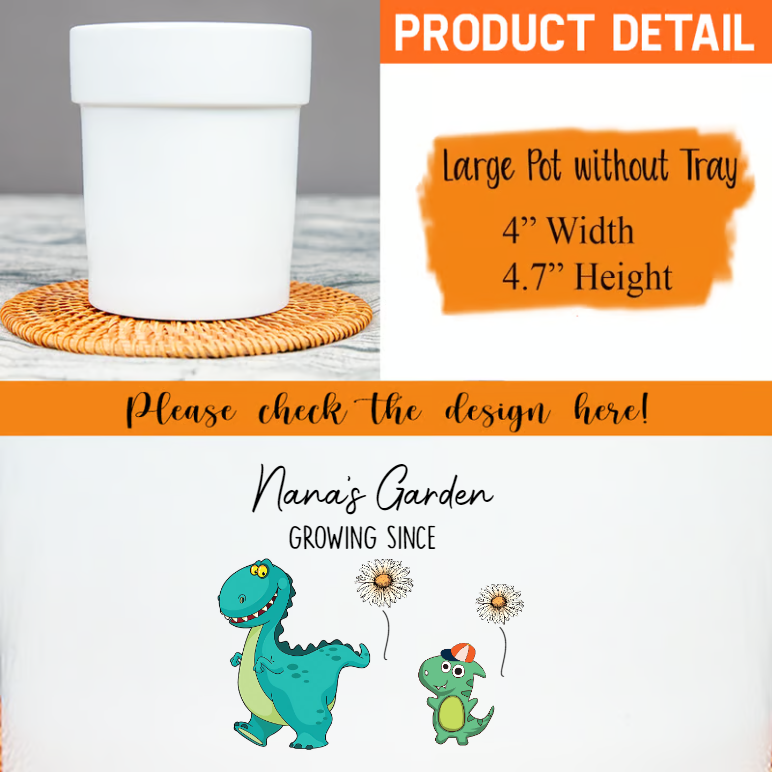 Nana Garden Nana Saurus And Kids Plant Pot