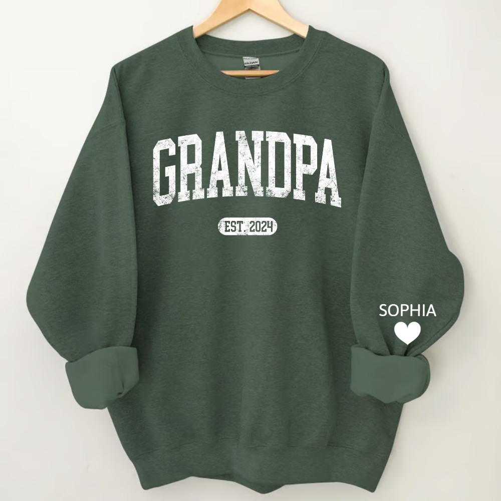 Personalize Grandpa Papa Dad Gift Custom Name Kids CTH01 Sweatshirt