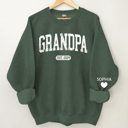 Personalize Grandpa Papa Dad Gift Custom Name Kids CTH01 Sweatshirt
