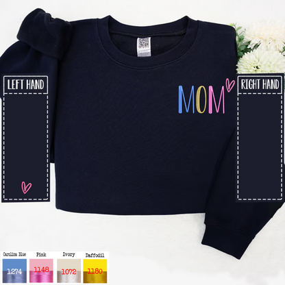 Goodlyhair Embroidered Mom And Kids Sweatshirt