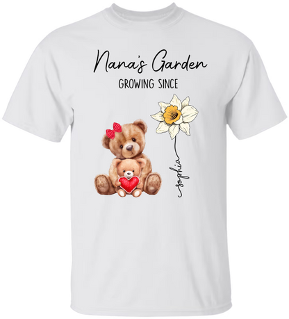 Nana's Garden Bear Shirt, Custom Grandma With Kid, Mother's Day Gift TH