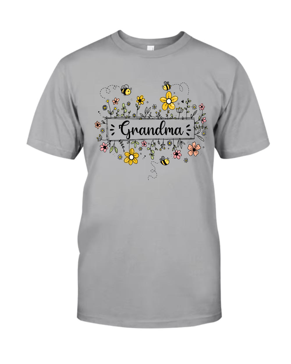 Personalized Grandma Flower Bee And Grandkids Custom Names