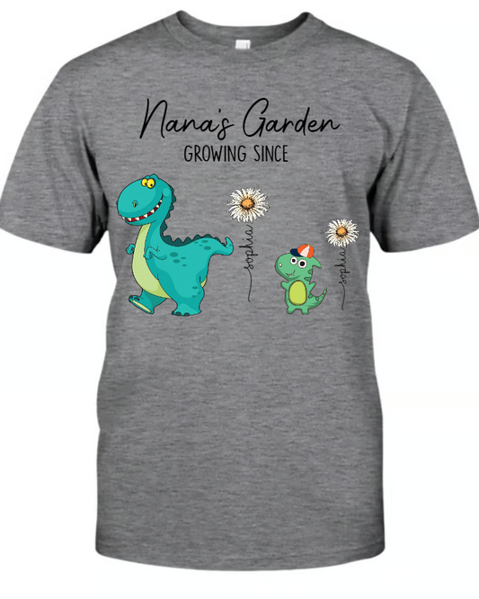 Nana's Garden Nana Saurus And Kids Custom Copy