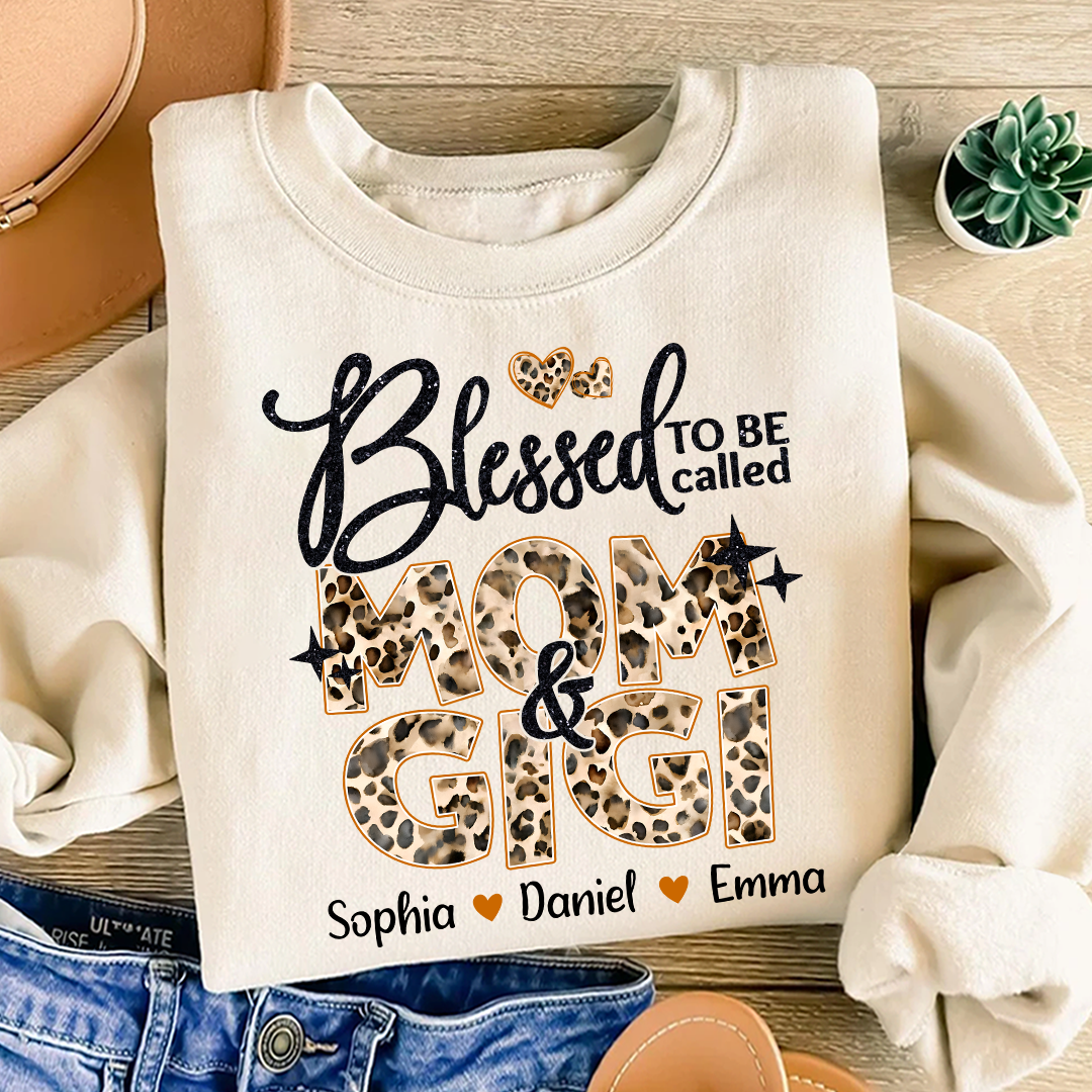 Leopard Blessed To Be Called Mom and Nana Mimi Grandma and Grandkids