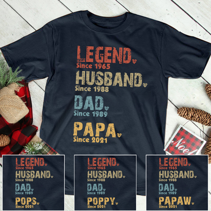 Legend Husband Dad Papa Since, Gift Father's Day