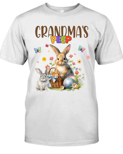 Grandma's Peeps Bunny Easter, Custom Grandma And Kids, Easter Day Gift TH