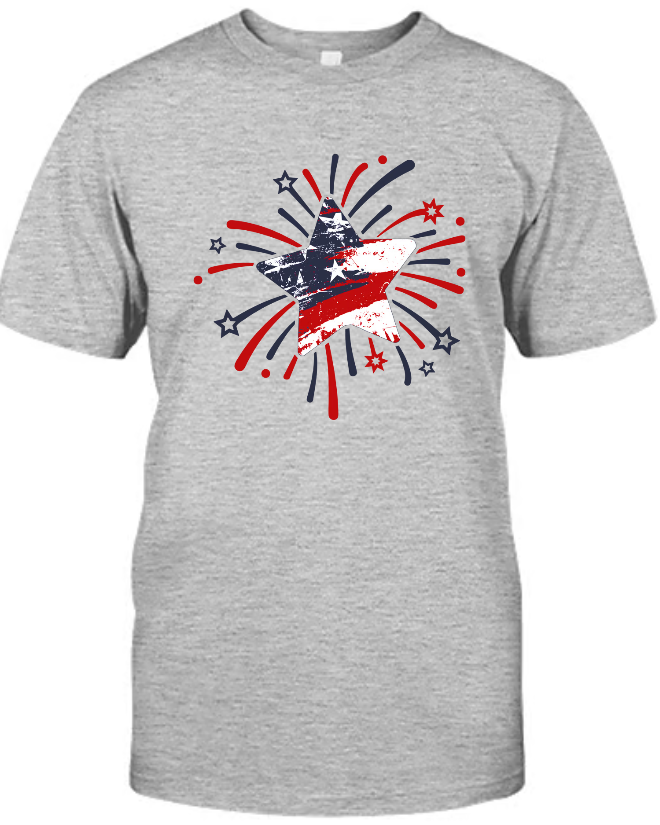 Mom and Kids Firework American Flag CTH01