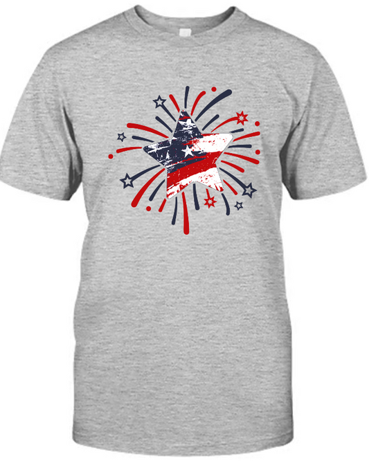 Mom and Kids Firework American Flag CTH01