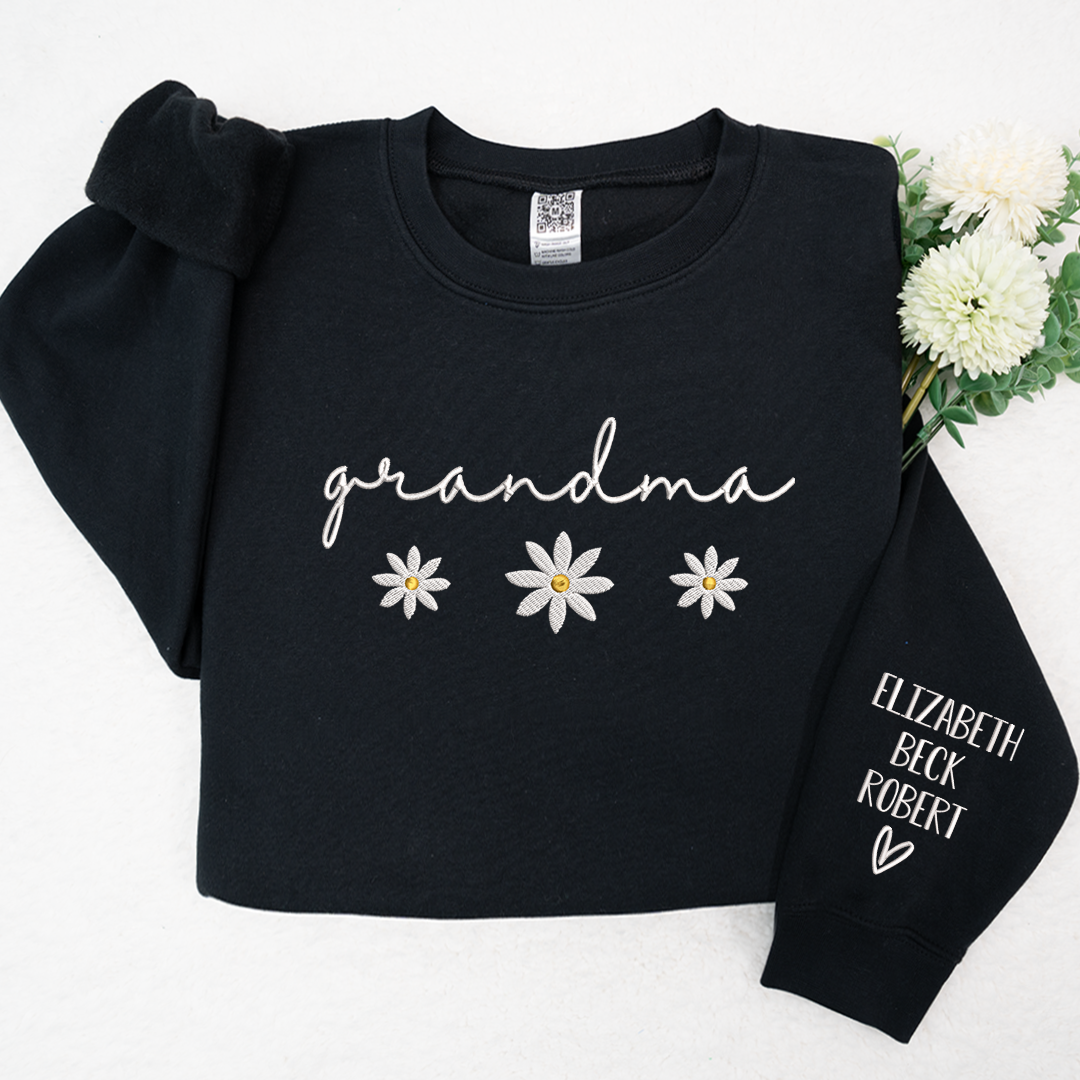 Custom Nana Daisy And Grandkids Sweatshirt