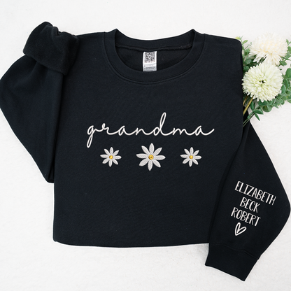 Custom Nana Daisy And Grandkids Sweatshirt