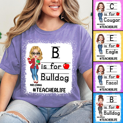 Comfort Colors® Custom School Mascot Custom Teacher Shirt, Custom Gifts For Teacher T-Shirt