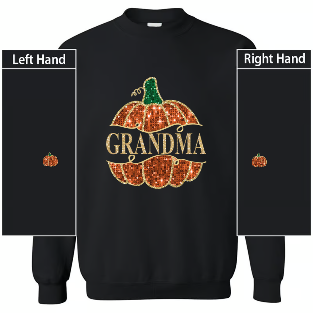Grandma  Pumpkin And Grandkids Sweatshirt