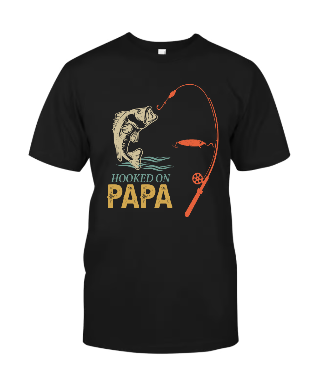 Hook On Being Papa Father's Day Fish Grandkids