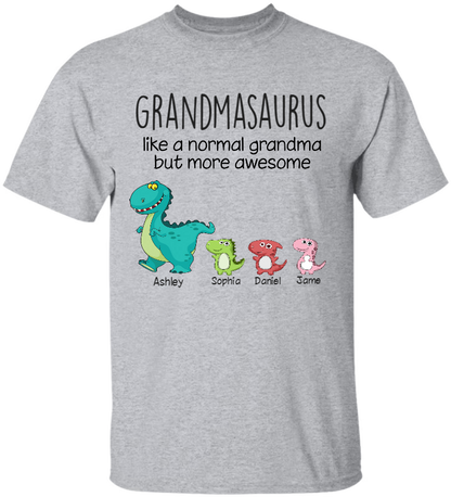 Grandmasaurus And Kids Custom Name CTH01 T-Shirt