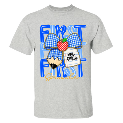 Custom Kids Name, Grade Level Team Back to School