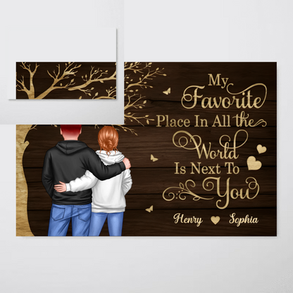 Custom Couple Poster Wall Art With Names, Romantic Quote Home Decor Gift
