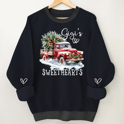 Gigi’s Sweethearts Sweatshirt, Truck Christmas Tree Shirt, Custom Gift For Grandma And Kids